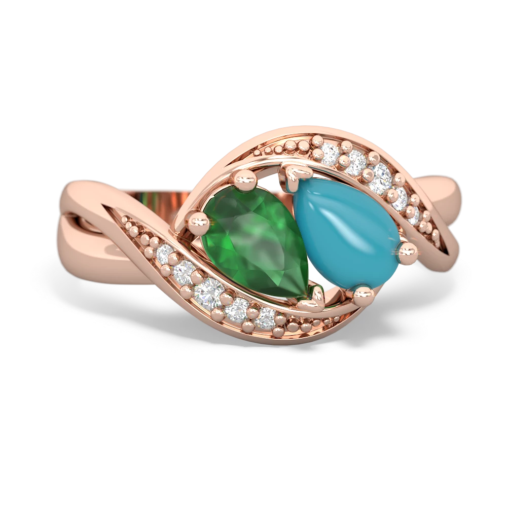 Emerald Summer Winds 14K Rose Gold ring R5342