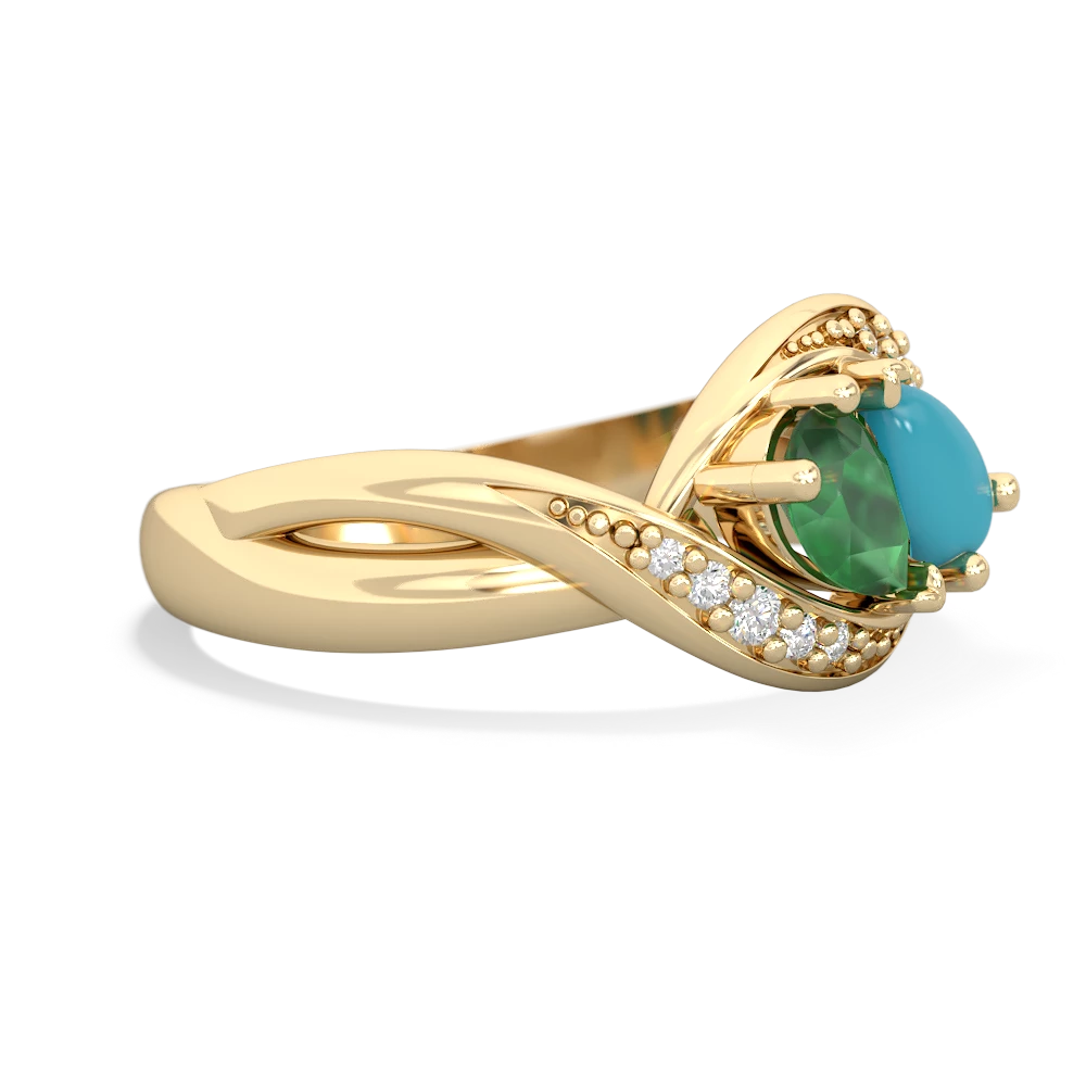 Emerald Summer Winds 14K Yellow Gold ring R5342