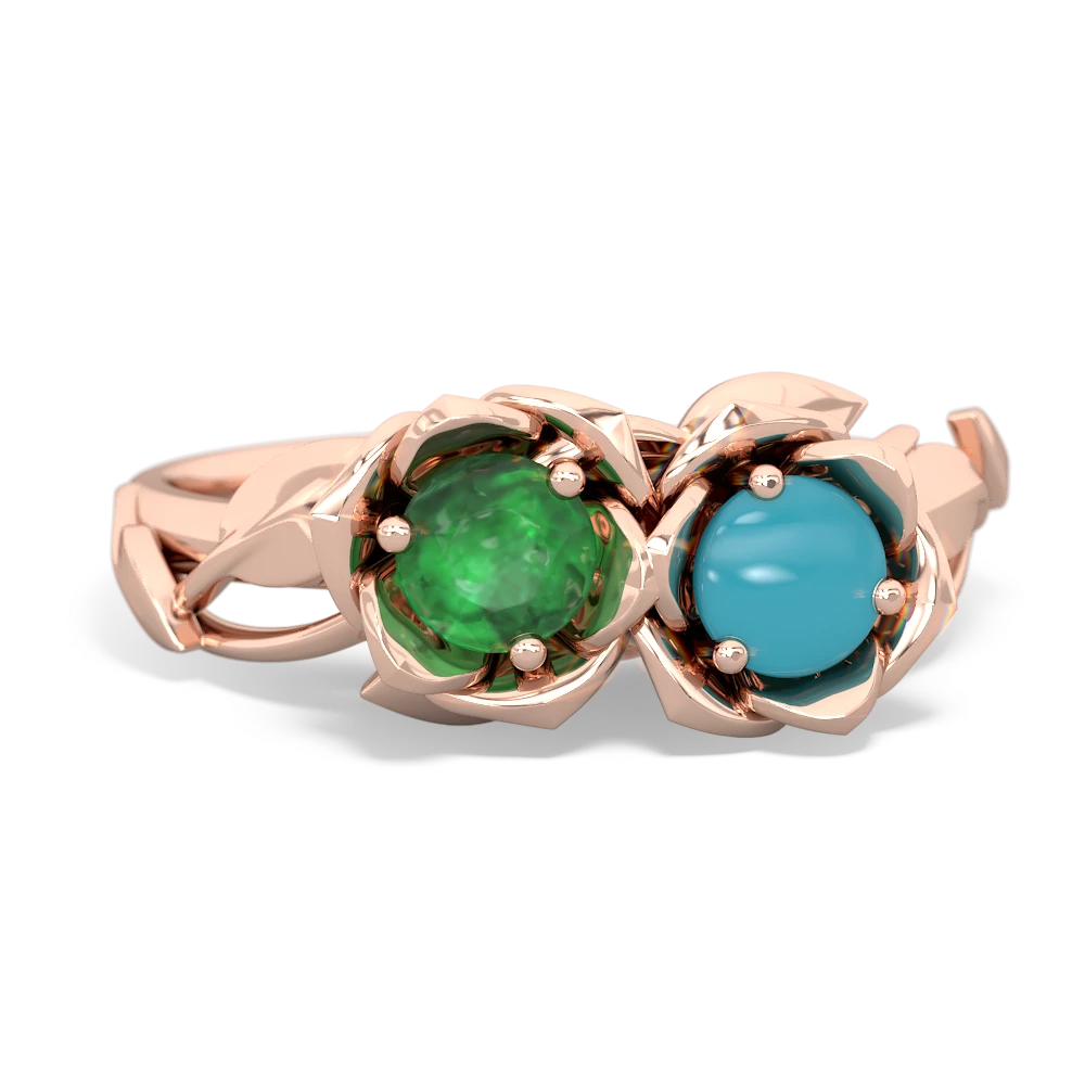 Emerald Rose Garden 14K Rose Gold ring R5510