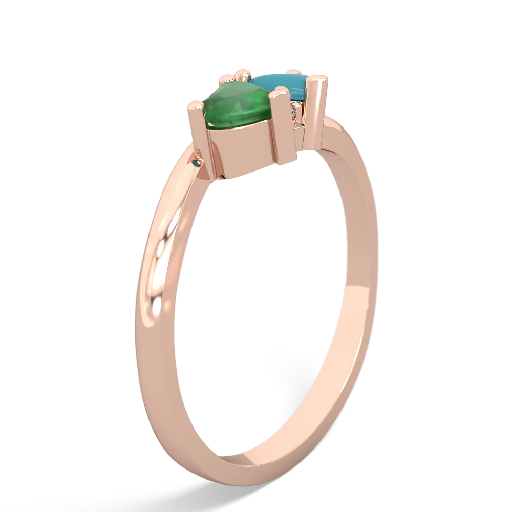 Emerald Sweethearts 14K Rose Gold ring R5260