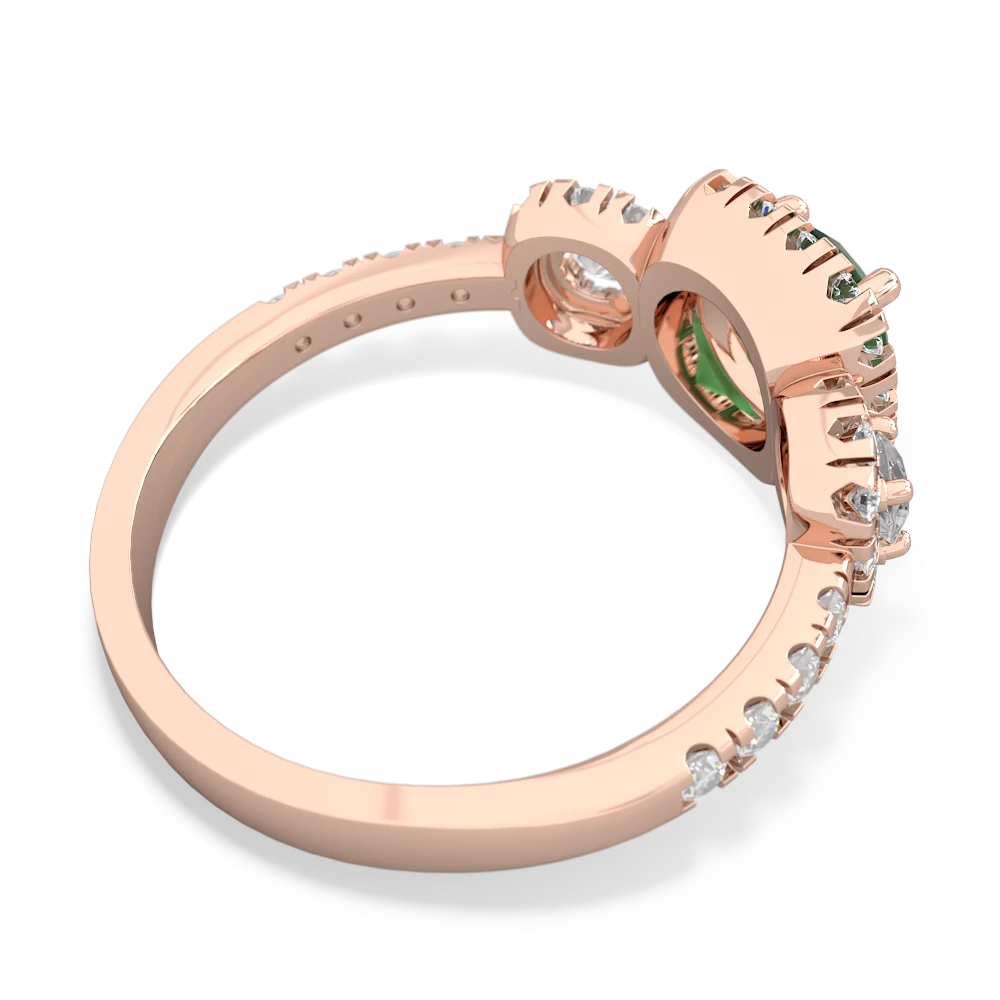 Emerald Regal Halo 14K Rose Gold ring R5350