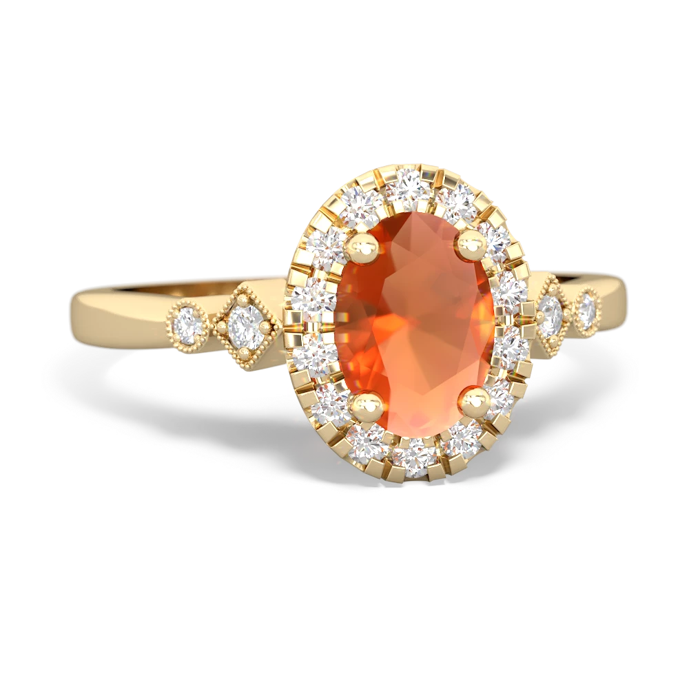 Antique fire opal on sale ring