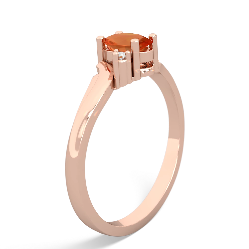 Fire Opal Elegant Swirl 14K Rose Gold ring R2173