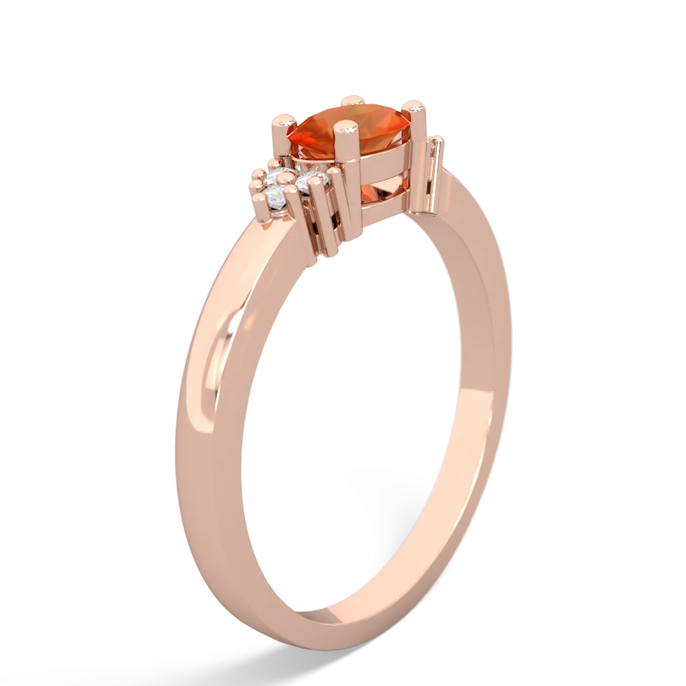 Fire Opal Simply Elegant East-West 14K Rose Gold ring R2480