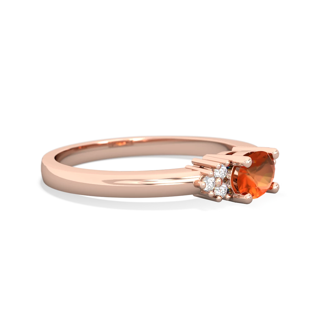 Fire Opal Simply Elegant East-West 14K Rose Gold ring R2480