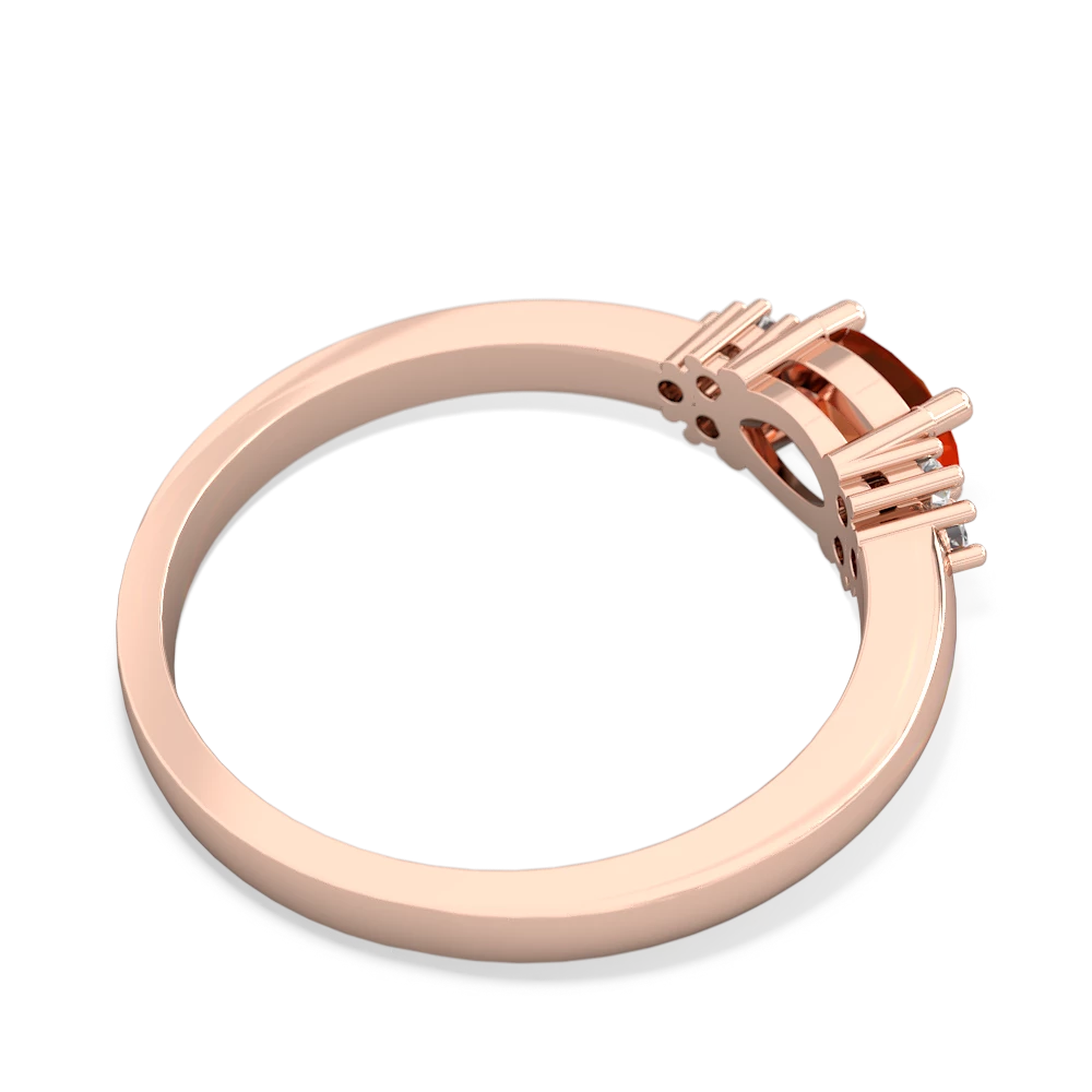 Fire Opal Simply Elegant East-West 14K Rose Gold ring R2480