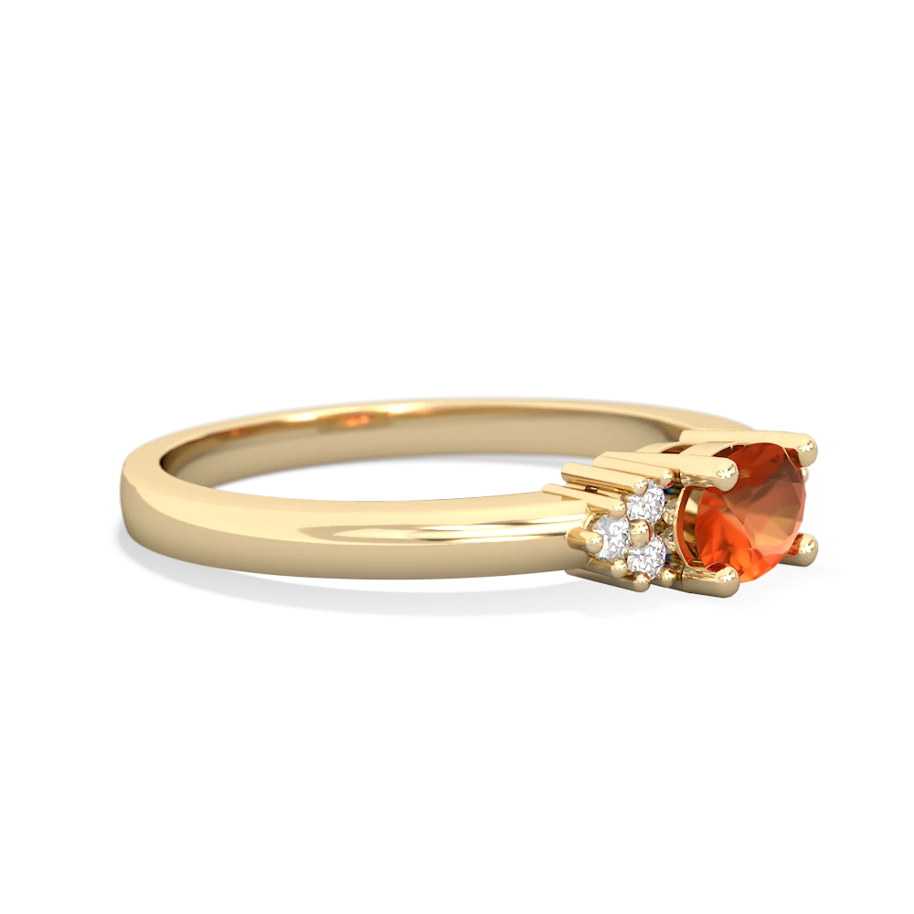 Fire Opal Simply Elegant East-West 14K Yellow Gold ring R2480