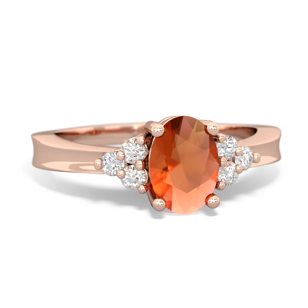 Fire Opal Simply Elegant 14K Rose Gold ring R2113