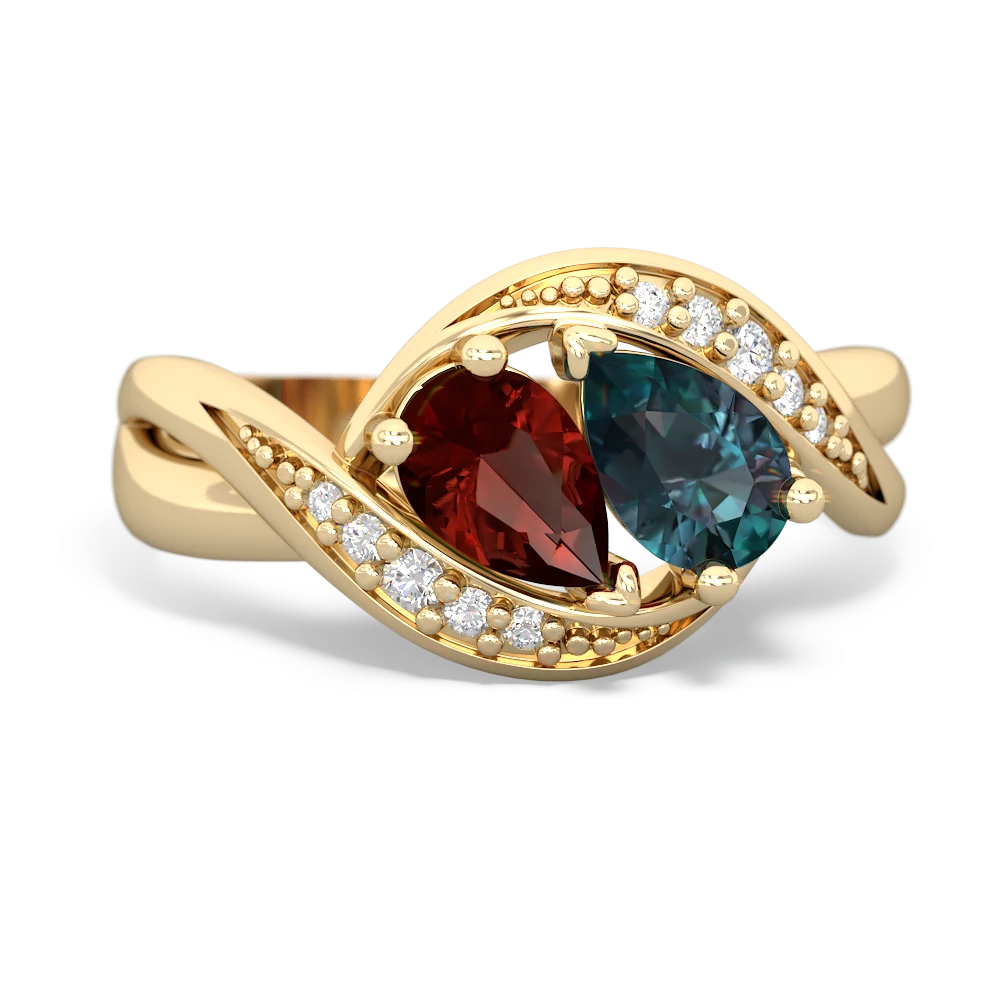 Garnet Summer Winds 14K Yellow Gold ring R5342