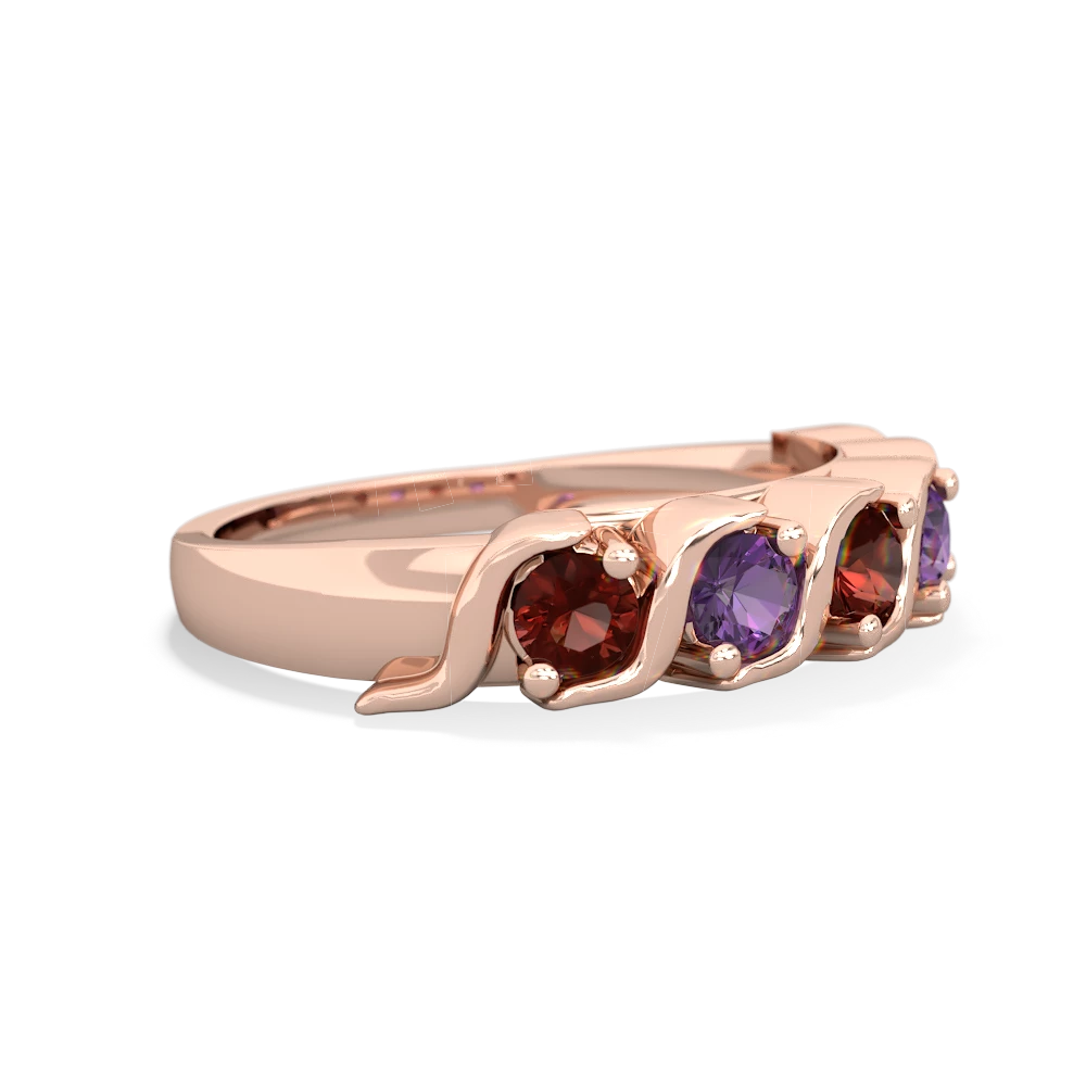 Garnet Anniversary Band 14K Rose Gold ring R2089