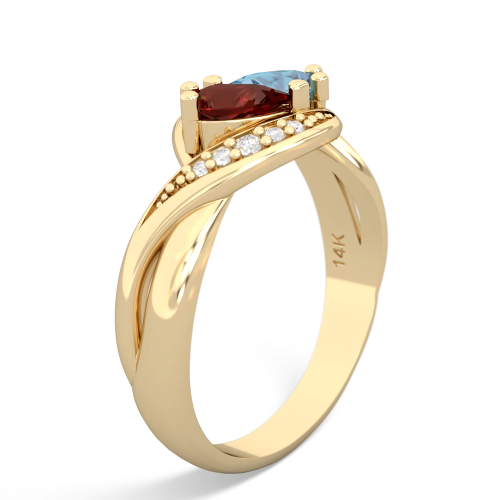 Garnet Summer Winds 14K Yellow Gold ring R5342