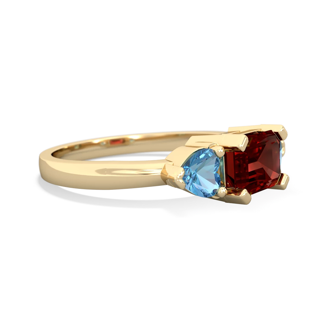 Garnet Three Stone 14K Yellow Gold ring R5235