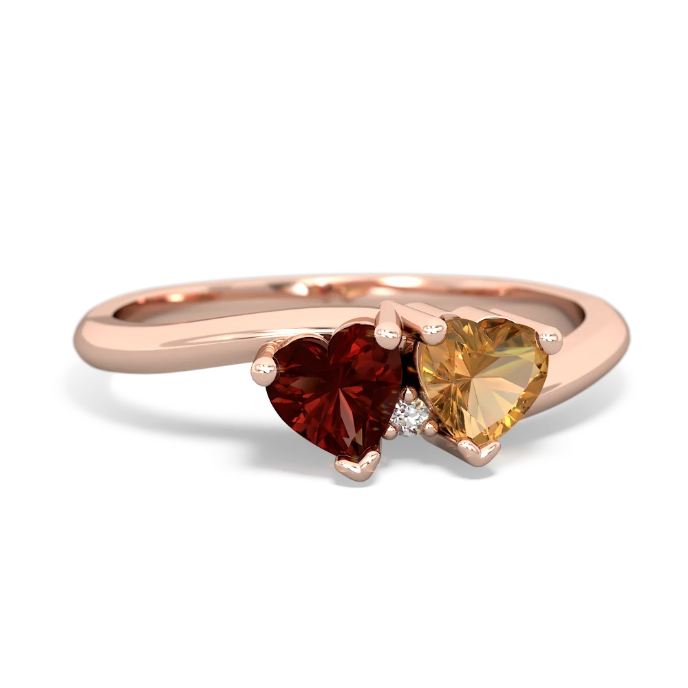 Garnet Sweethearts 14K Rose Gold ring R5260