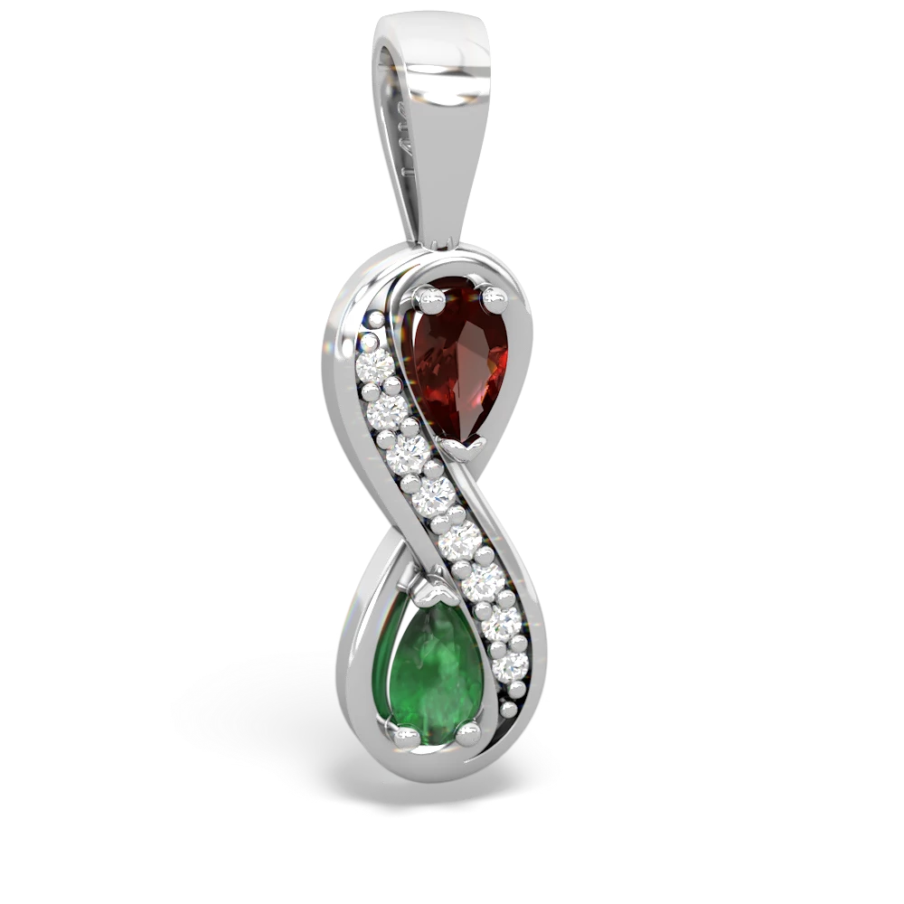 Garnet and on sale emerald necklace