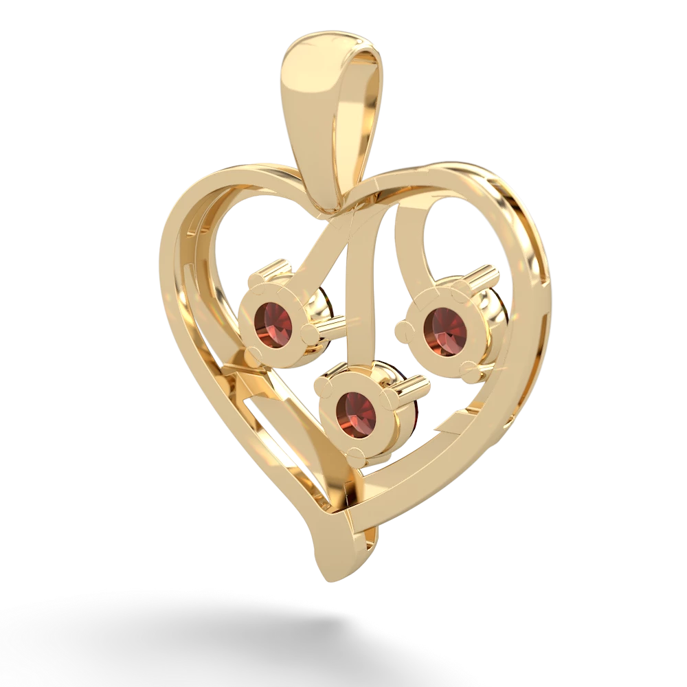 London Topaz Glowing Heart 14K Yellow Gold pendant P2233