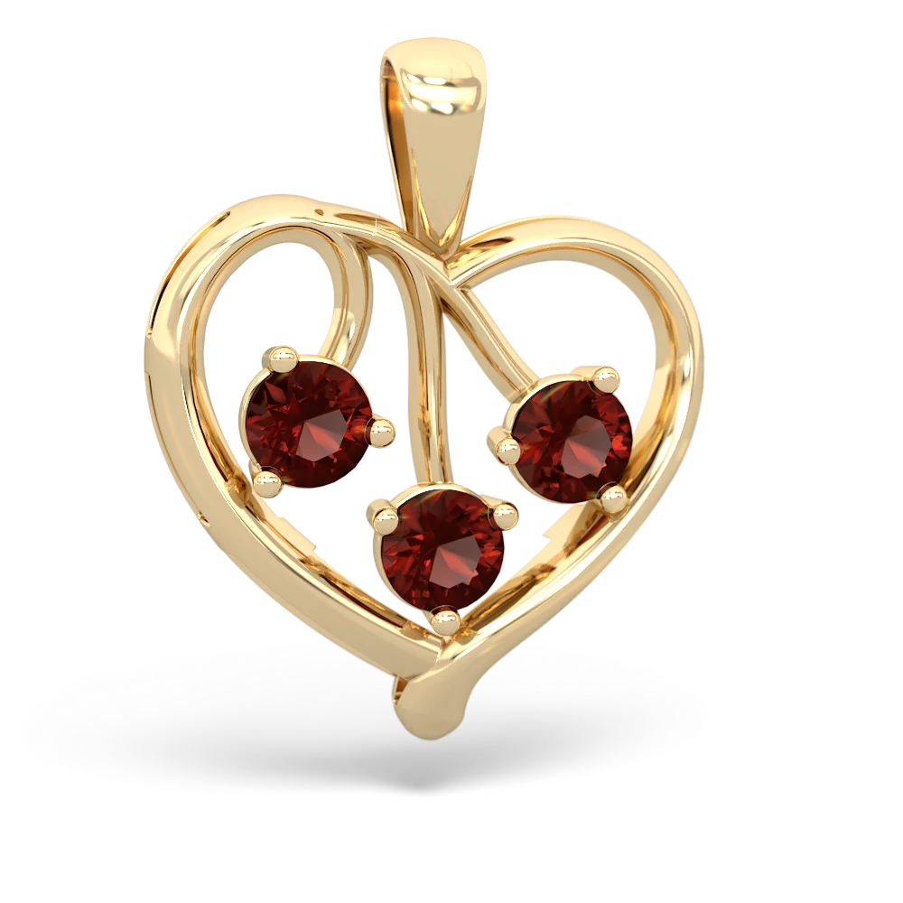 London Topaz Glowing Heart 14K Yellow Gold pendant P2233