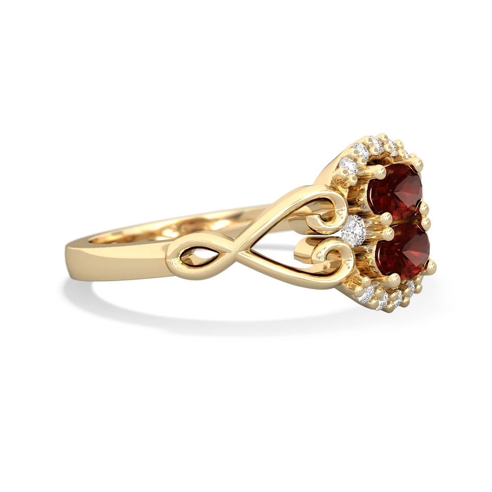 Garnet Love Nest 14K Yellow Gold ring R5860