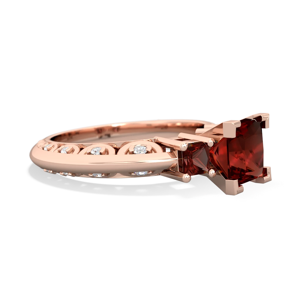 Garnet Eternal Embrace Engagement 14K Rose Gold ring C2001