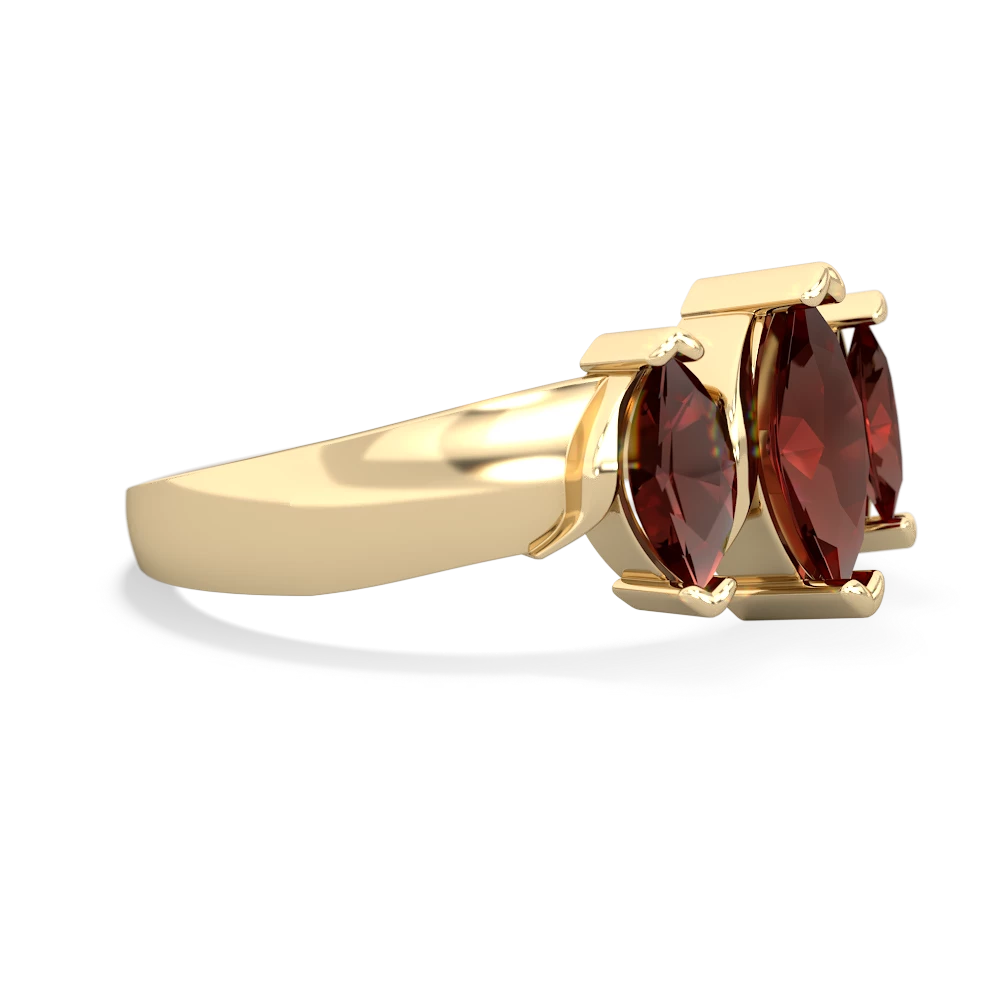 Garnet Three Peeks 14K Yellow Gold ring R2433