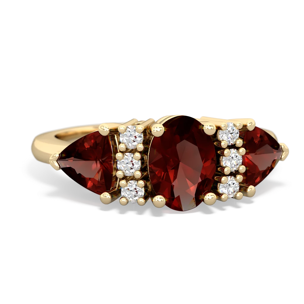 Garnet and yellow topaz on sale ring