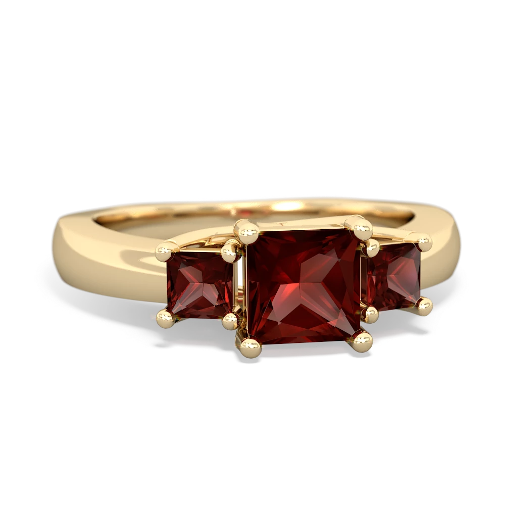 Pink Tourmaline Three Stone Trellis 14K Yellow Gold ring R4015