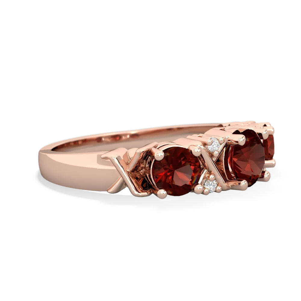 Garnet Hugs And Kisses 14K Rose Gold ring R5016