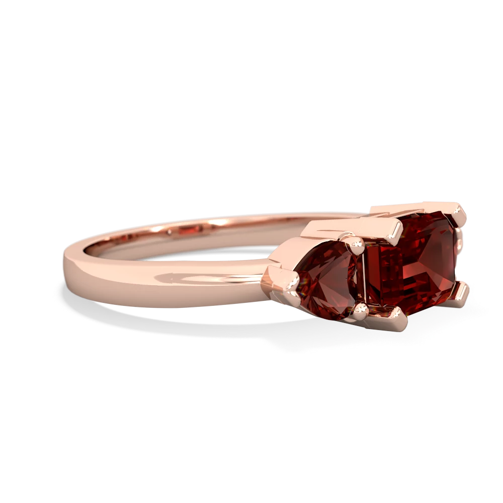 Garnet Three Stone 14K Rose Gold ring R5235