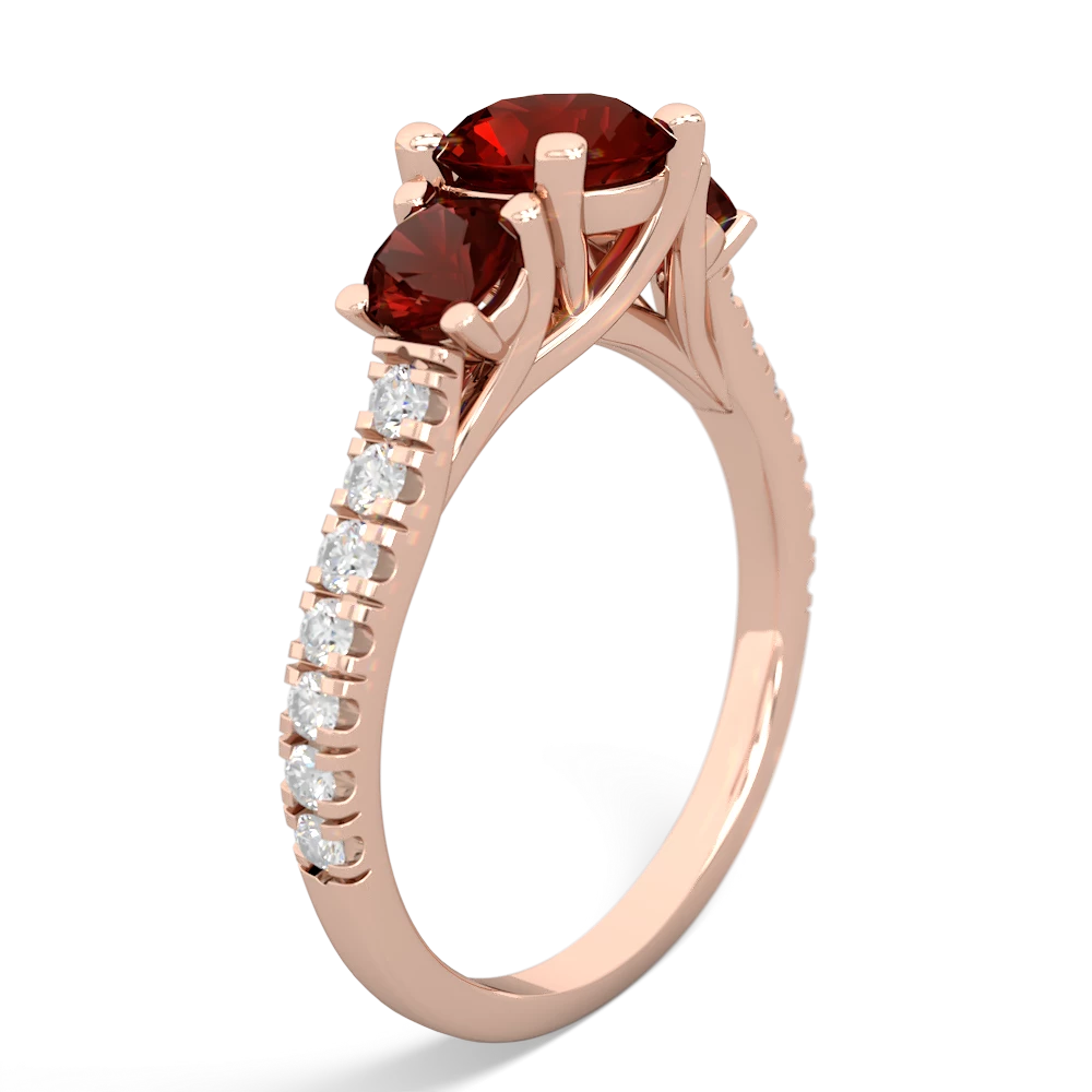 Garnet Pave Trellis 14K Rose Gold ring R5500