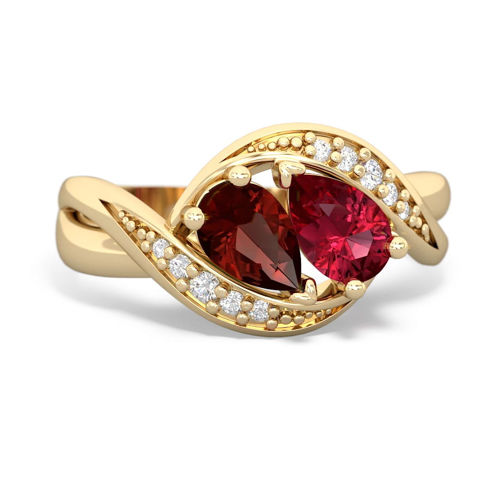 Garnet Summer Winds 14K Yellow Gold ring R5342