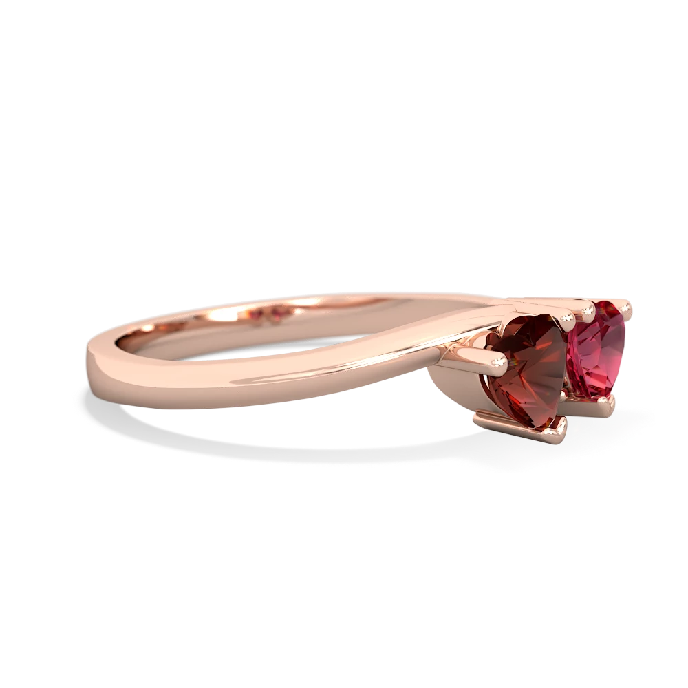 Garnet Sweethearts 14K Rose Gold ring R5260