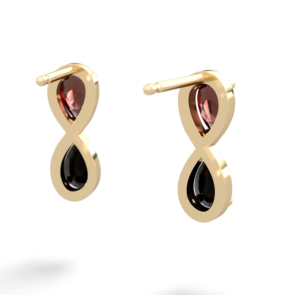 Garnet Infinity 14K Yellow Gold earrings E5050