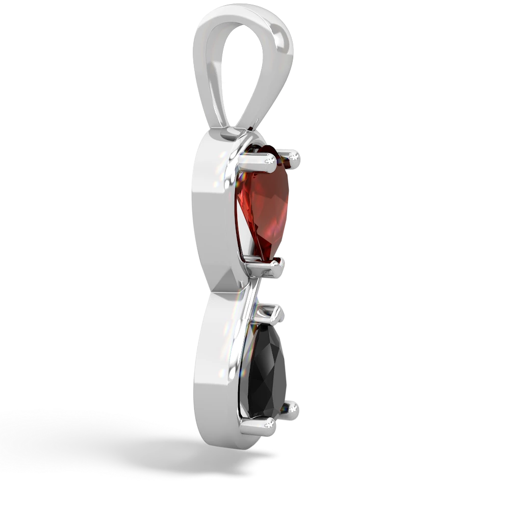 Garnet Infinity 14K White Gold pendant P5050