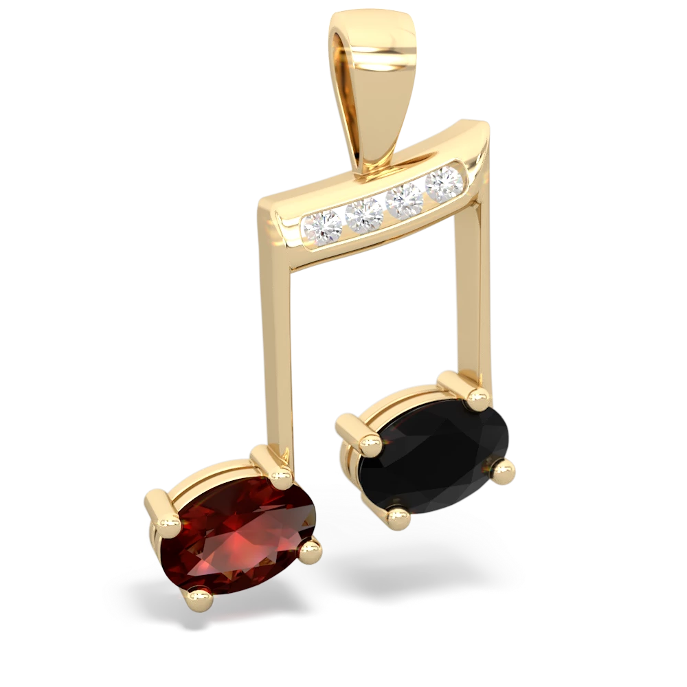 Garnet Color Of Music 14K Yellow Gold pendant P3334