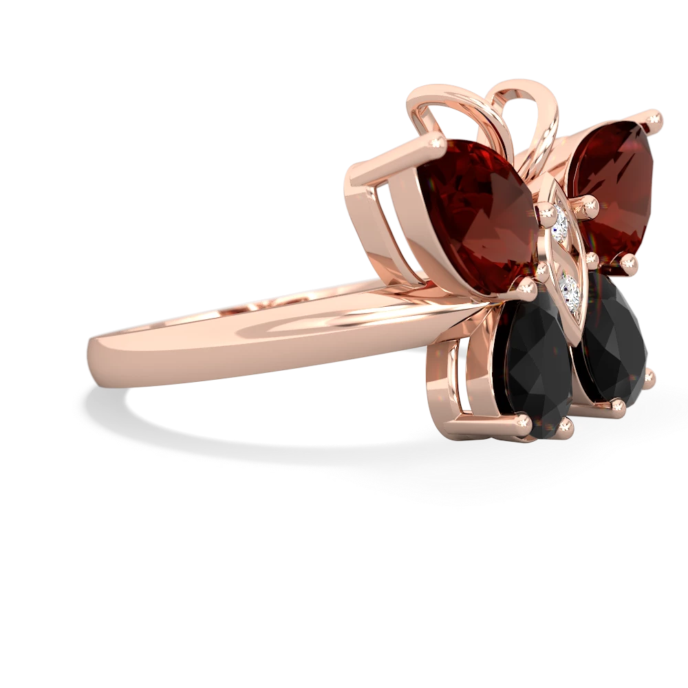 Garnet Butterfly 14K Rose Gold ring R2215