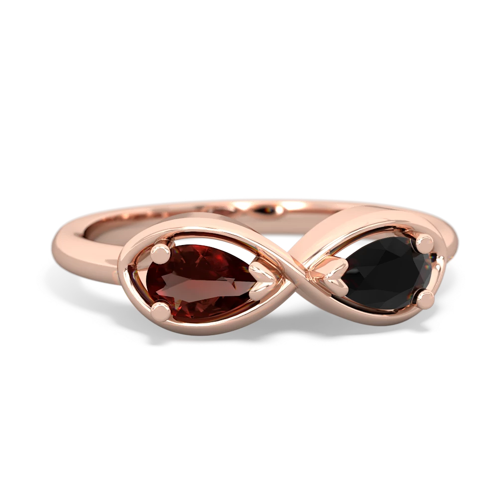 Garnet Infinity 14K Rose Gold ring R5050