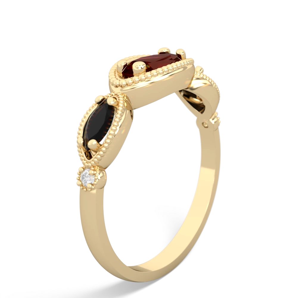 Garnet Milgrain Marquise 14K Yellow Gold ring R5700