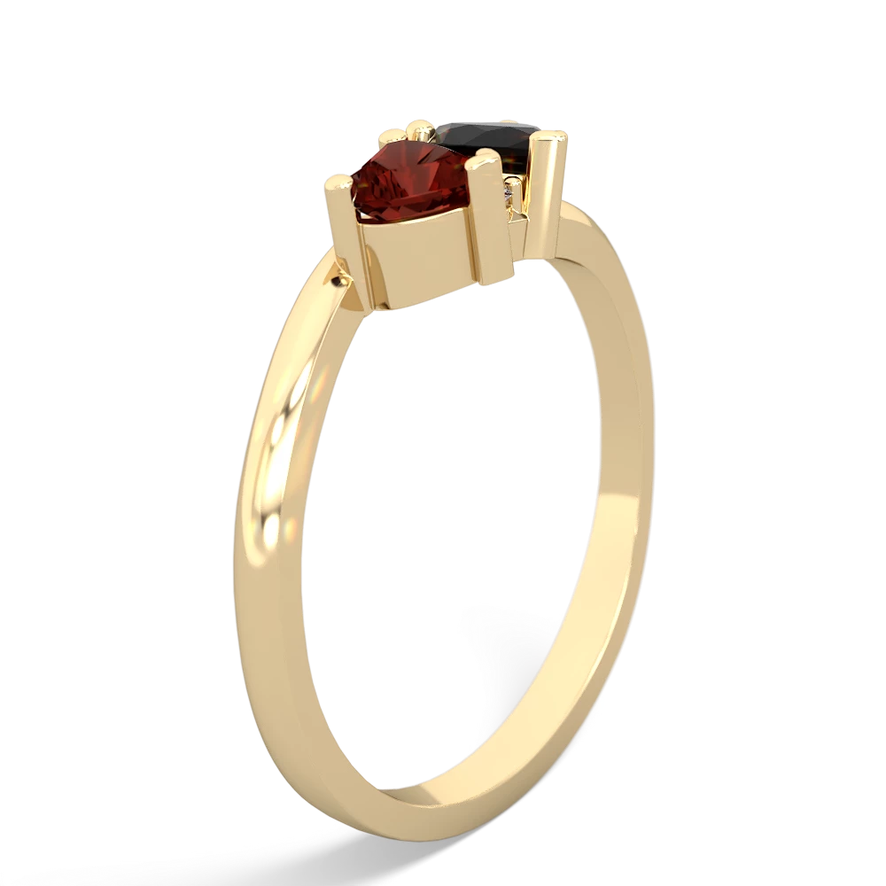 Garnet Sweethearts 14K Yellow Gold ring R5260