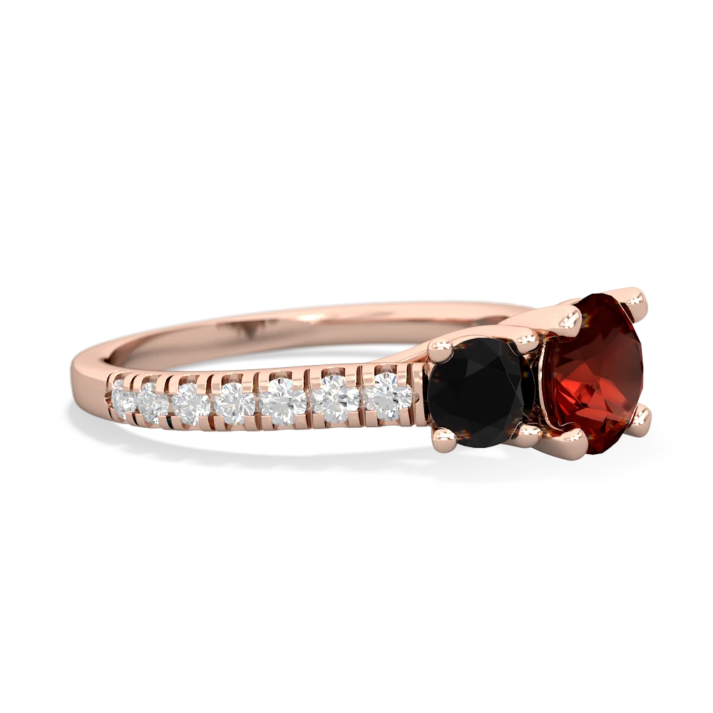 Garnet Pave Trellis 14K Rose Gold ring R5500