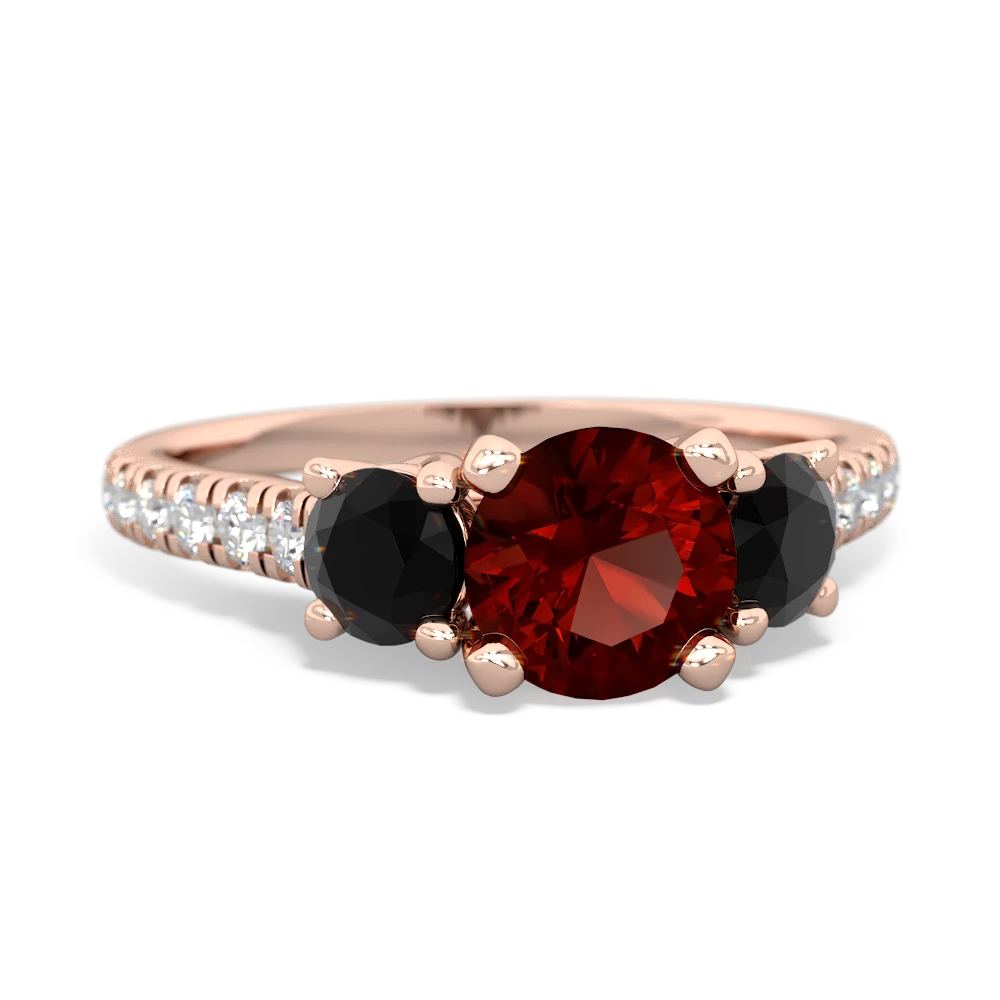 Garnet Pave Trellis 14K Rose Gold ring R5500