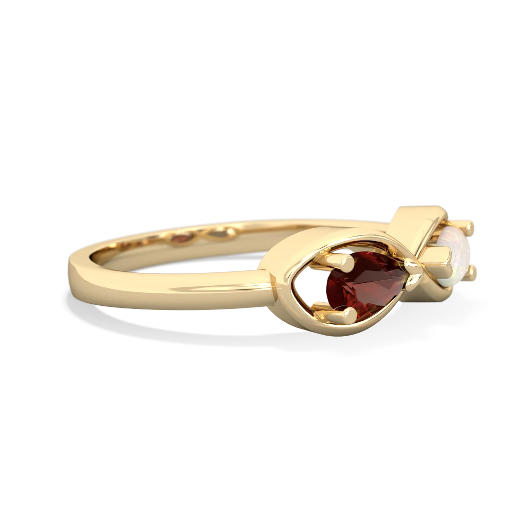 Garnet Infinity 14K Yellow Gold ring R5050