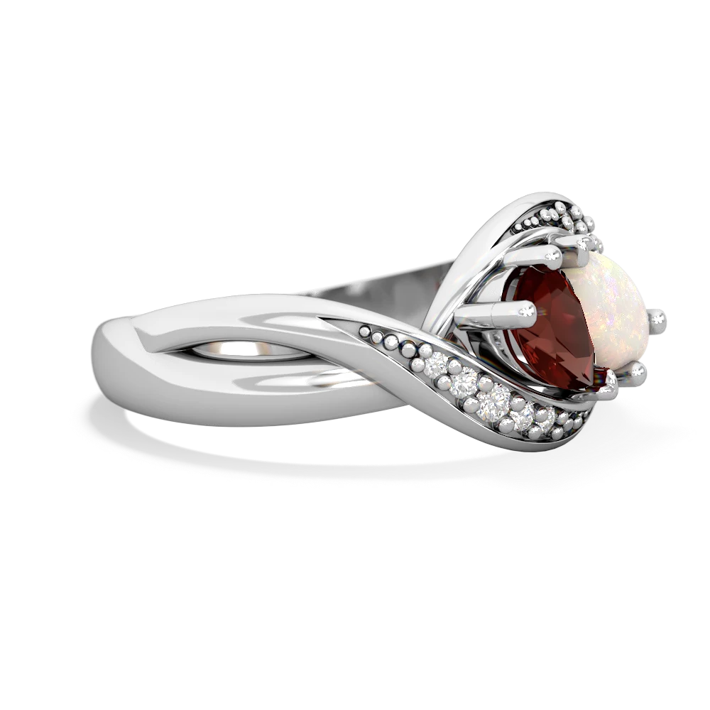 Garnet Summer Winds 14K White Gold ring R5342