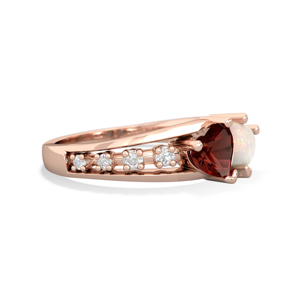 Garnet Heart To Heart 14K Rose Gold ring R3342