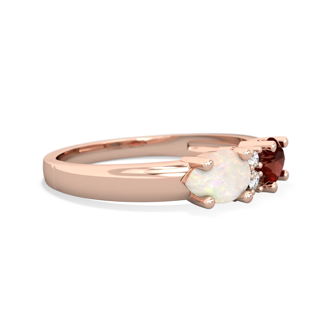 Garnet Pear Bowtie 14K Rose Gold ring R0865