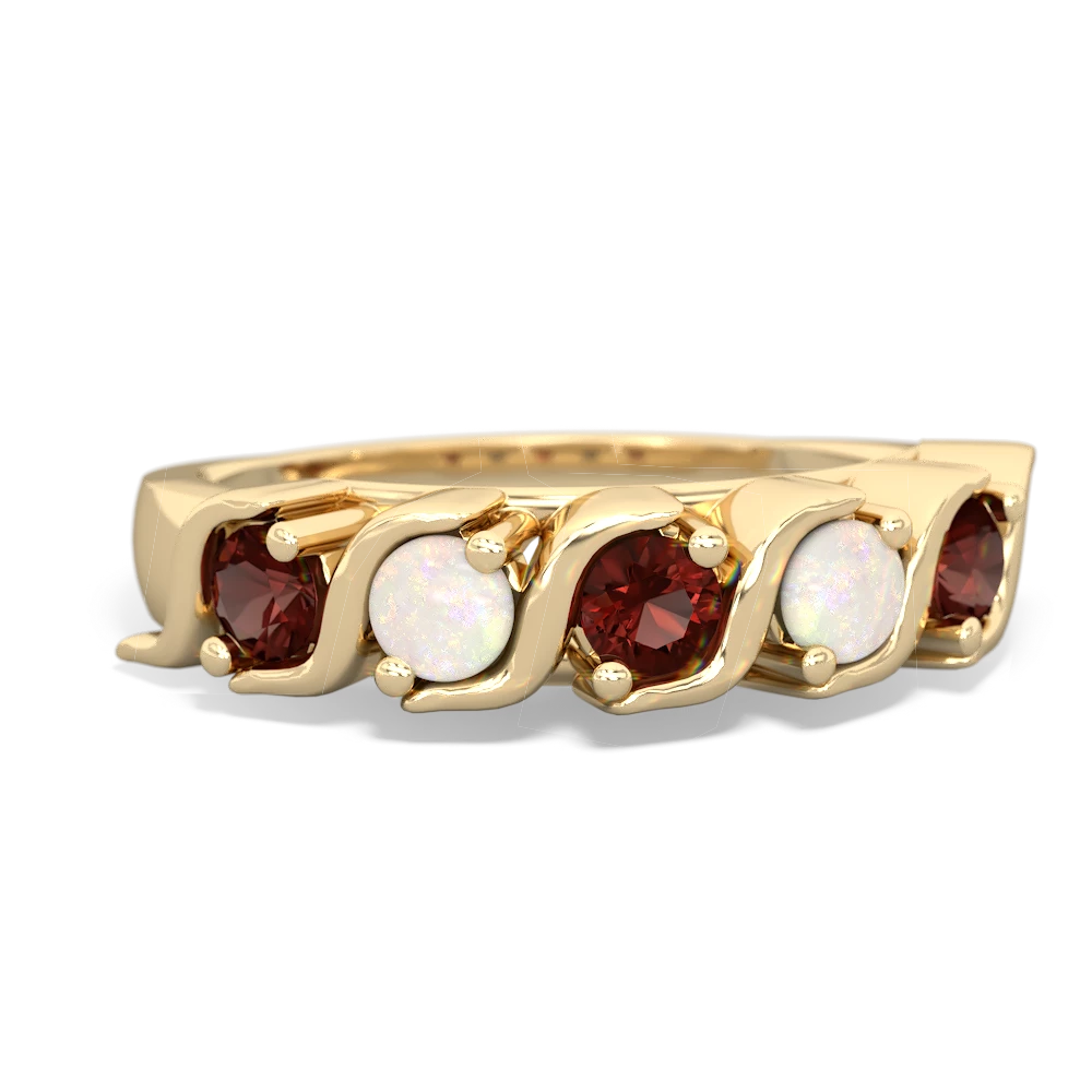 Garnet Anniversary Band 14K Yellow Gold ring R2089