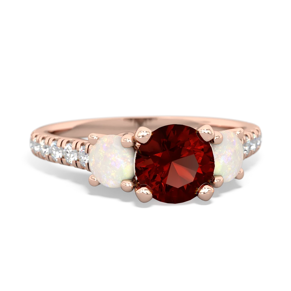 Garnet Pave Trellis 14K Rose Gold ring R5500