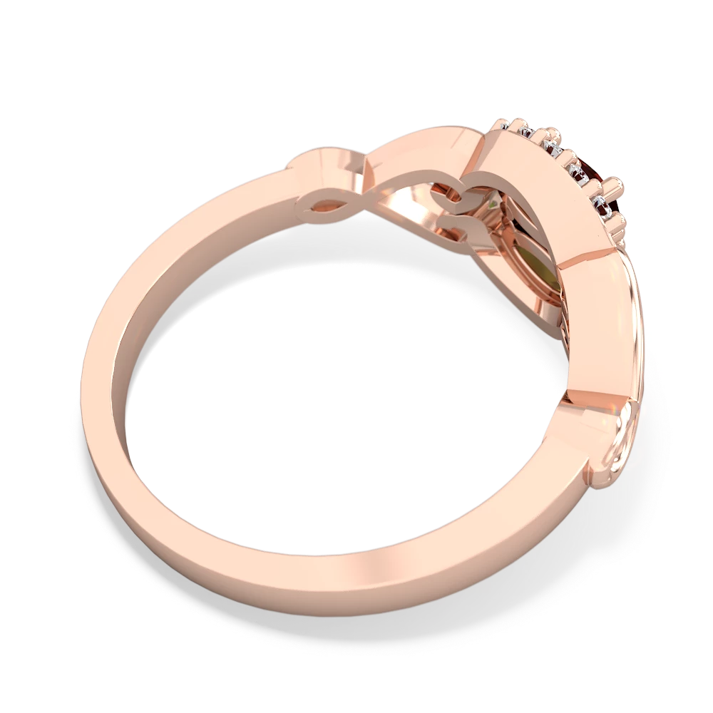 Garnet Love Nest 14K Rose Gold ring R5860