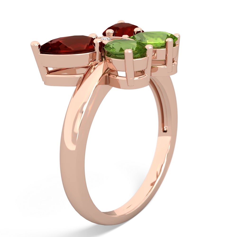 Garnet Butterfly 14K Rose Gold ring R2215