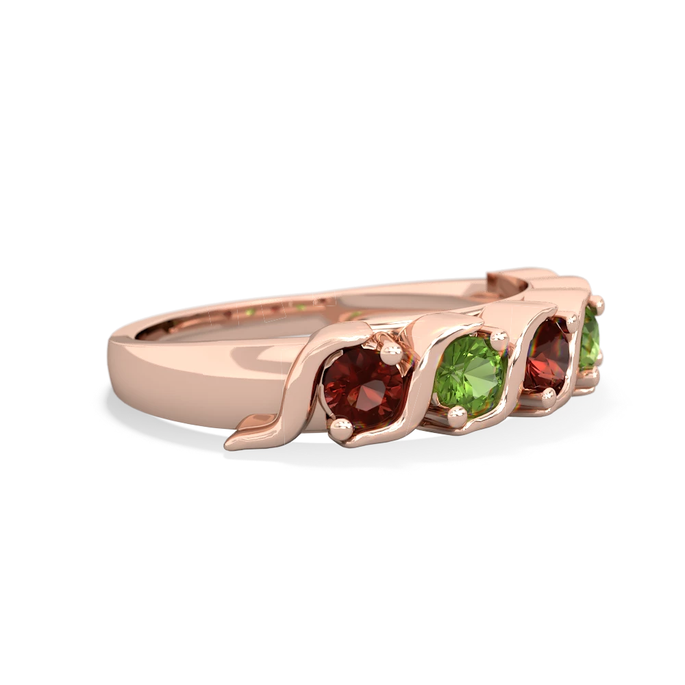 Garnet Anniversary Band 14K Rose Gold ring R2089