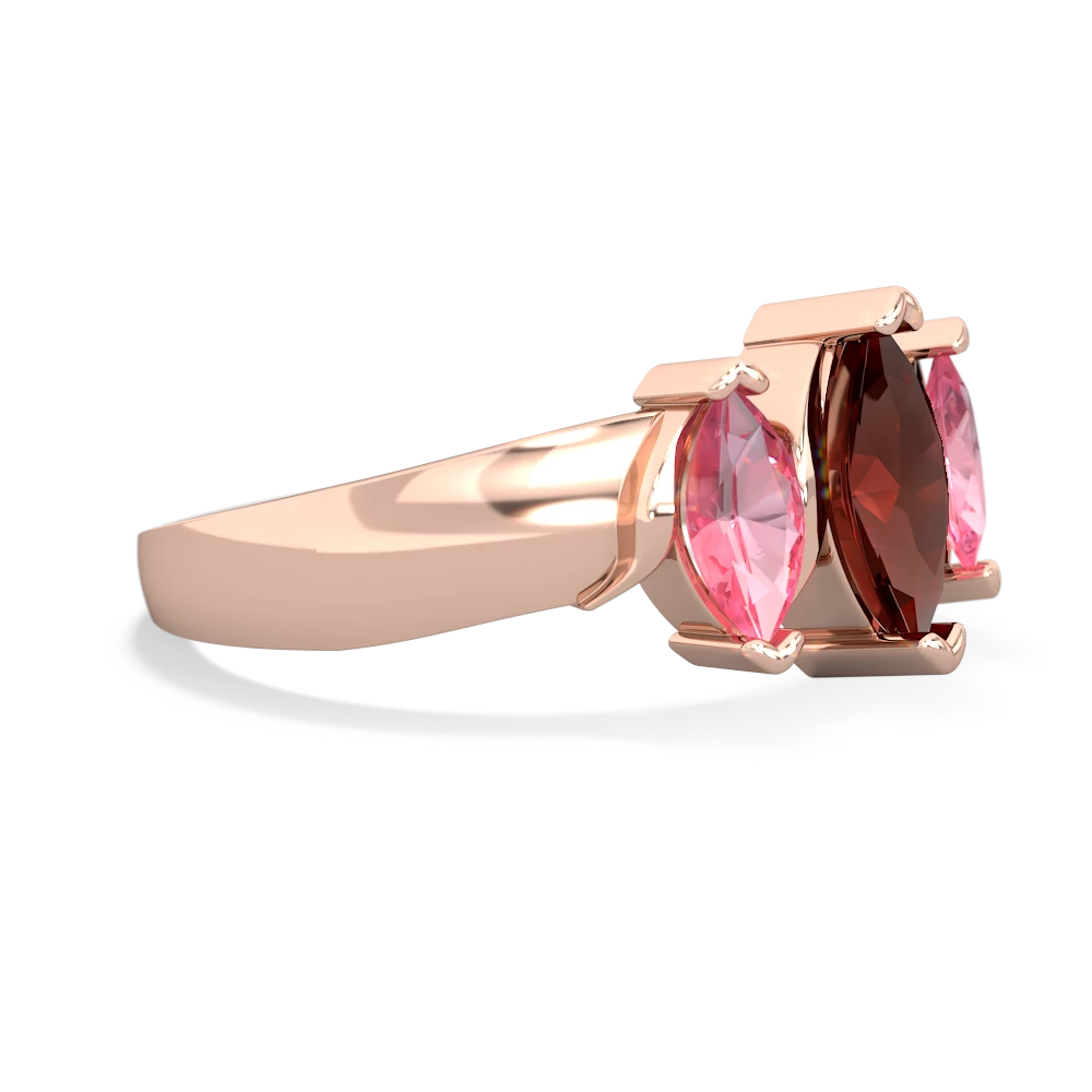 Garnet Three Peeks 14K Rose Gold ring R2433