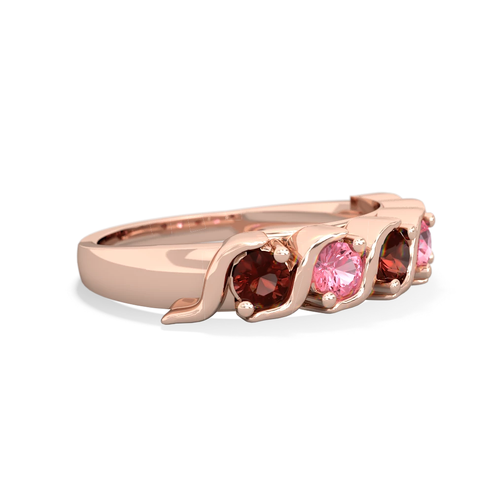 Garnet Anniversary Band 14K Rose Gold ring R2089